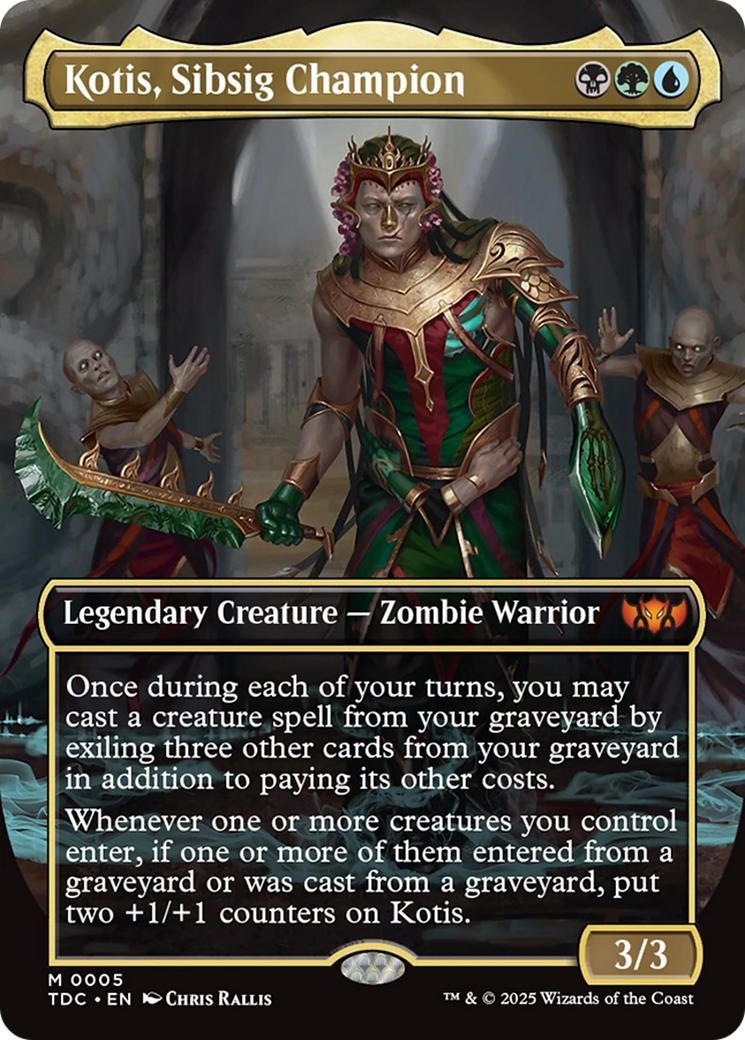Kotis, Sibsig Champion (TDC-005) - Commander: Tarkir: Dragonstorm (Borderless) Foil