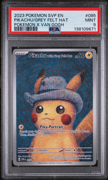 Pikachu with Grey Felt Hat #085 PSA 9