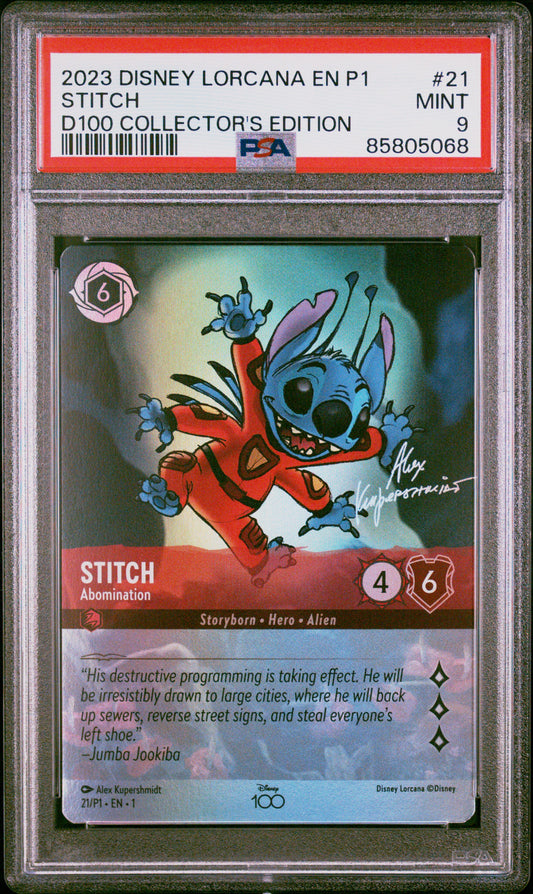 [Consignment] Stitch D100 Collector Promo PSA 9