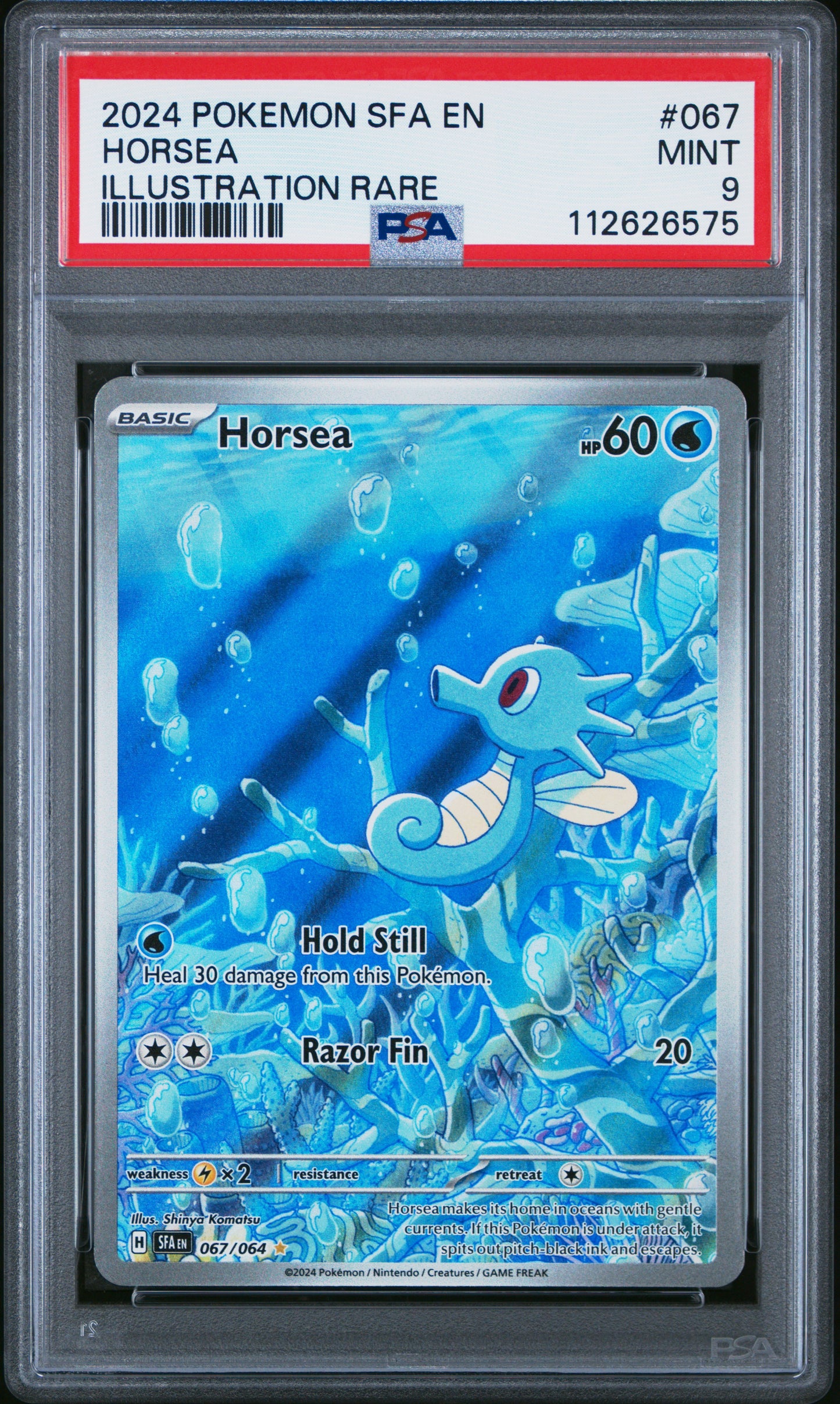 Horsea Illustartion Rare #067 PSA 9