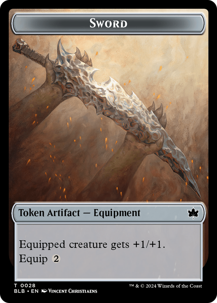 Sword (TBLB-028) - Bloomburrow Tokens Foil