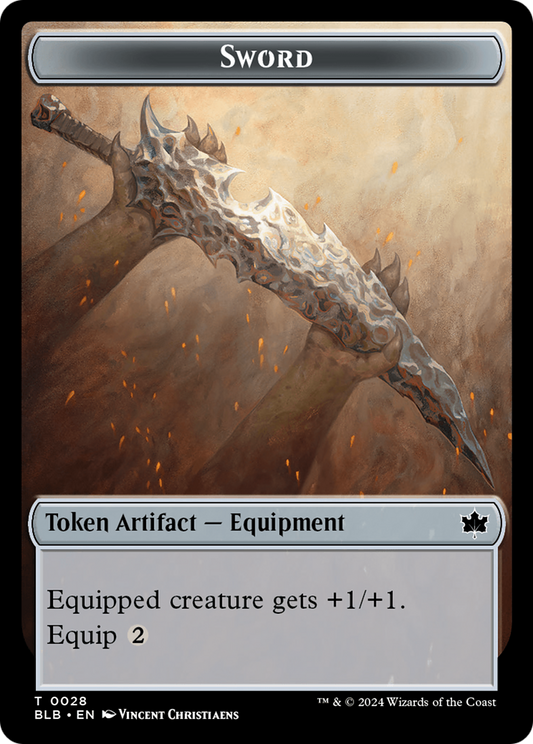 Sword (TBLB-028) - Bloomburrow Tokens Foil