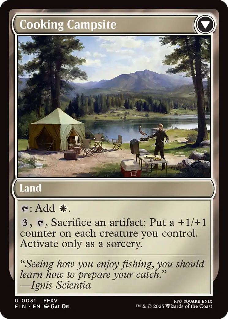 Sidequest: Catch a Fish // Cooking Campsite (FIN-031) - FINAL FANTASY: (enchantment) Foil