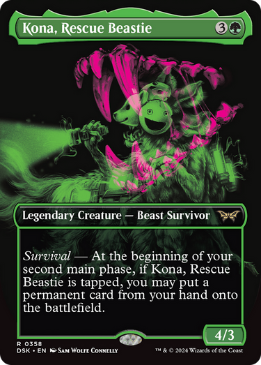 Kona, Rescue Beastie (DSK-358) - Duskmourn: House of Horror (Borderless) Foil