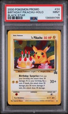 2000 POKEMON PROMO BLACK STAR #24 BIRTHDAY PIKACHU-HOLO BLACK STAR