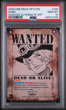 Sabo WANTED SP #120 PSA 10