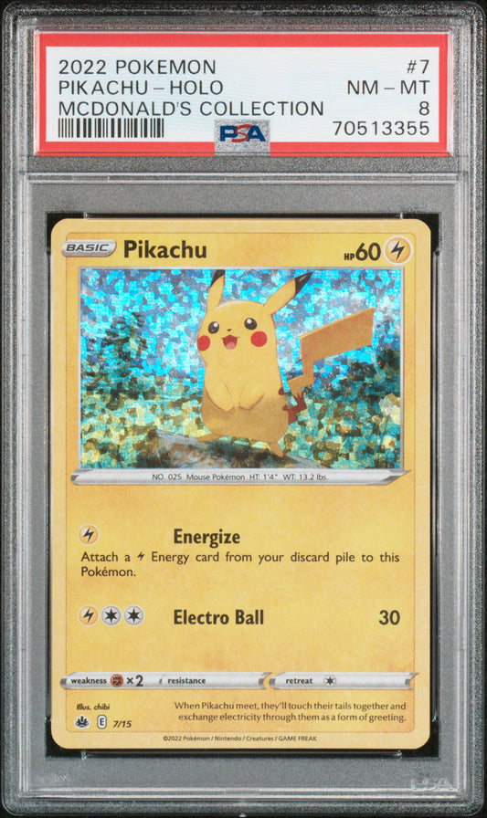[Consignment] Pikachu Mcdonalds Holo #7 PSA 8