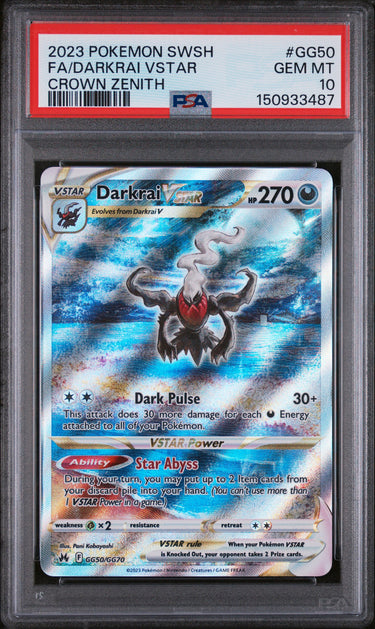Darkrai VSTAR Alt Art #GG50 PSA 10