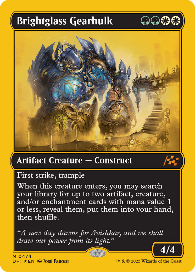 Brightglass Gearhulk (First-Place Foil) (DFT-474) - Aetherdrift Foil