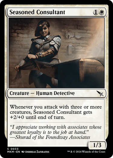 Seasoned Consultant (MKM-033) - Murders at Karlov Manor