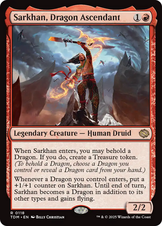 Sarkhan, Dragon Ascendant (TDM-118) - Tarkir: Dragonstorm Foil