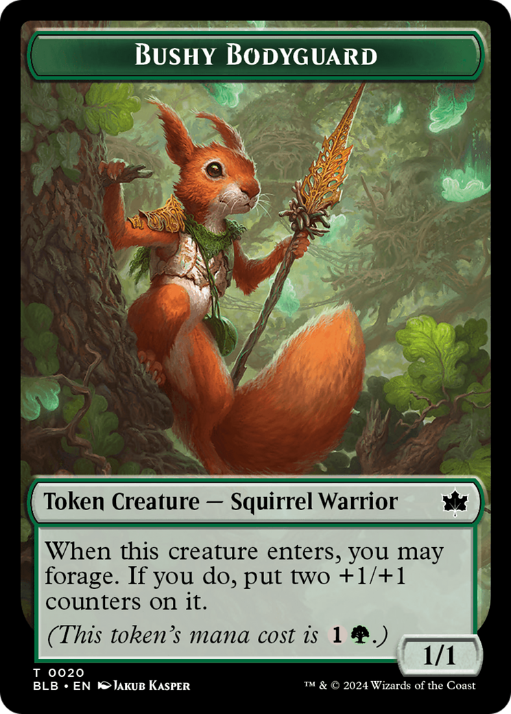 Bushy Bodyguard (TBLB-020) - Bloomburrow Tokens Foil