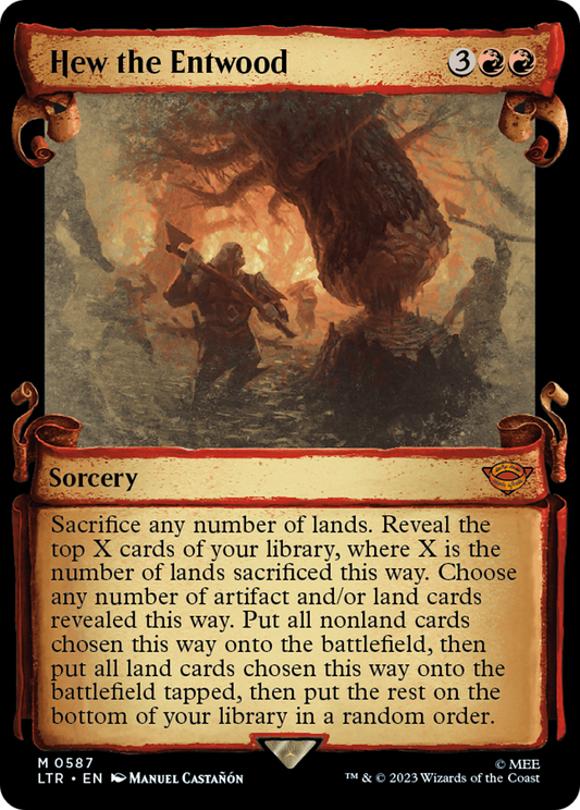 Hew the Entwood Foil Showcase Scrolls