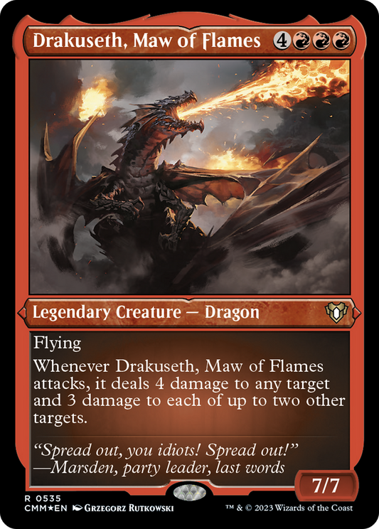 Drakuseth, Maw of Flames (CMM-535) - Commander Masters Etched Foil