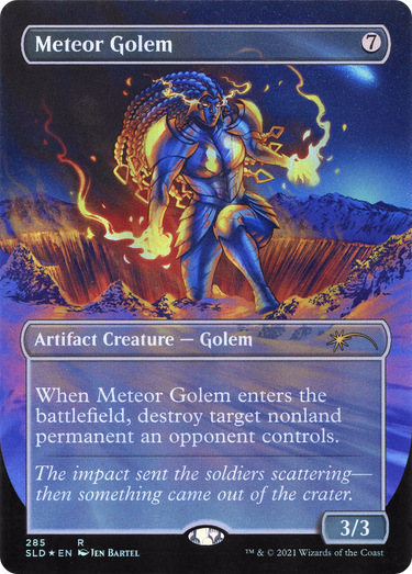Meteor Golem (285) (SLD-285) - Secret Lair Drop (Borderless) Foil