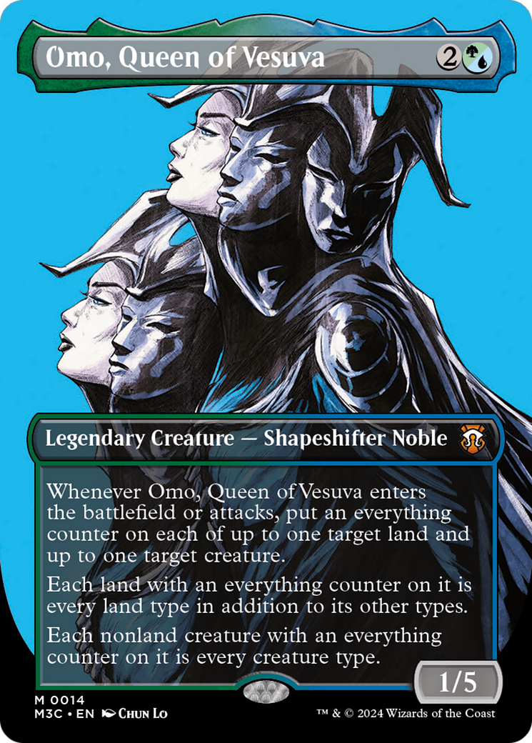 Omo, Queen of Vesuva (M3C-014) - Modern Horizons 3 Commander: (Showcase) (Borderless)