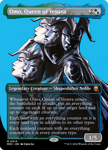 Omo, Queen of Vesuva (Borderless) (M3C-014) - Modern Horizons 3 Commander (Borderless)