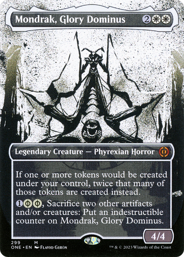 Mondrak, Glory Dominus (Showcase) (ONE-299) - Phyrexia: All Will Be One: (Showcase) (Borderless)
