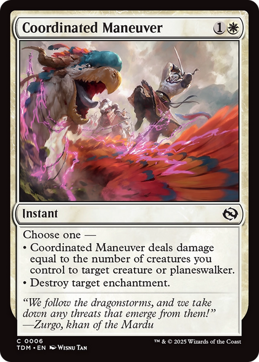 Coordinated Maneuver (TDM-006) - Tarkir: Dragonstorm Foil