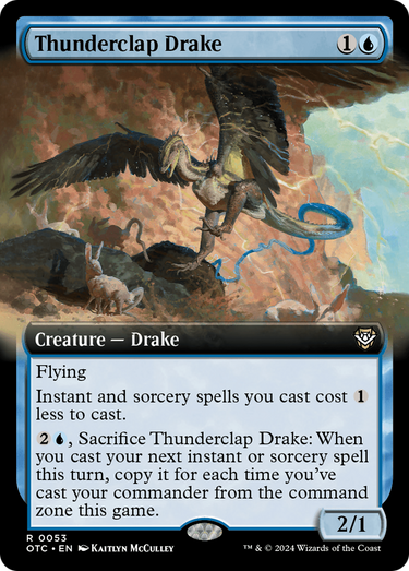 Thunderclap Drake (Extended Art) (OTC-053) - Outlaws of Thunder Junction Commander: (Extended Art)