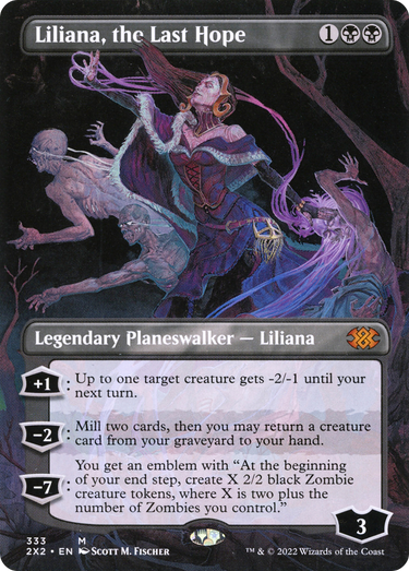 Liliana, the Last Hope (Borderless) (2X2-333) - Double Masters 2022 (Borderless) Foil