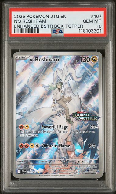 N's Reshiram Box Topper Promo PSA 10
