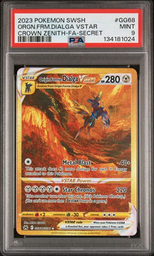 Origin Forme Dialga Vstar Secret Rare #GG68 PSA 9