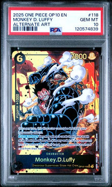 Monkey.d.luffy op10-118 PSA 10 alt art