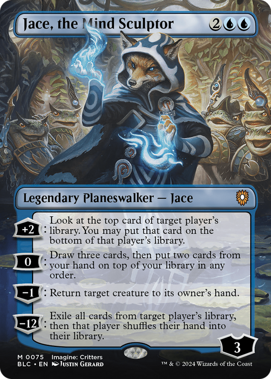 Jace, the Mind Sculptor (BLC-075) - Bloomburrow Commander (Borderless) Foil