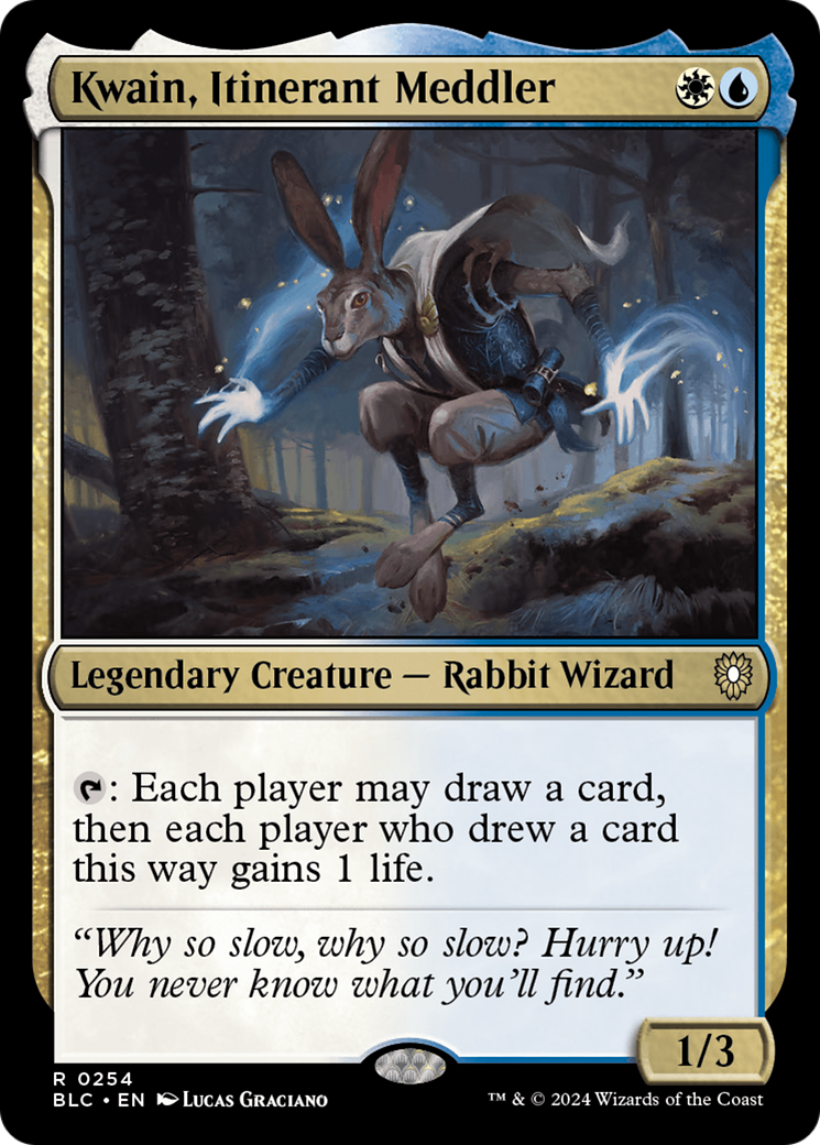 Kwain, Itinerant Meddler (BLC-254) - Bloomburrow Commander