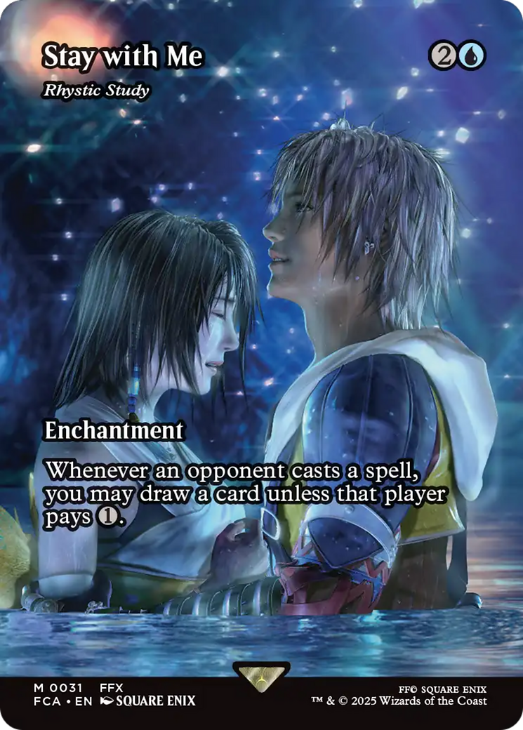 Rhystic Study (FCA-031) - FINAL FANTASY: Through the Ages / Stay with Me: (enchantment) (Borderless) Foil
