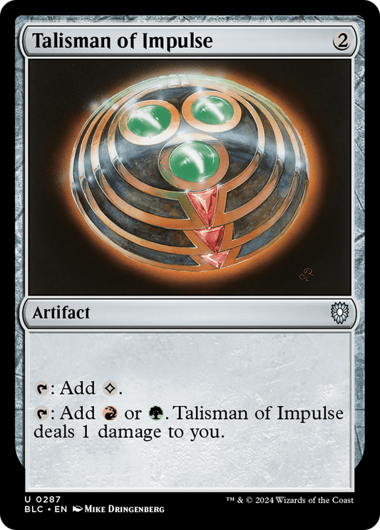 Talisman of Impulse (BLC-287) - Bloomburrow Commander