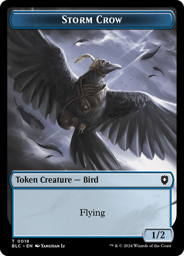 Storm Crow (TBLC-018) - Bloomburrow Commander Tokens Foil