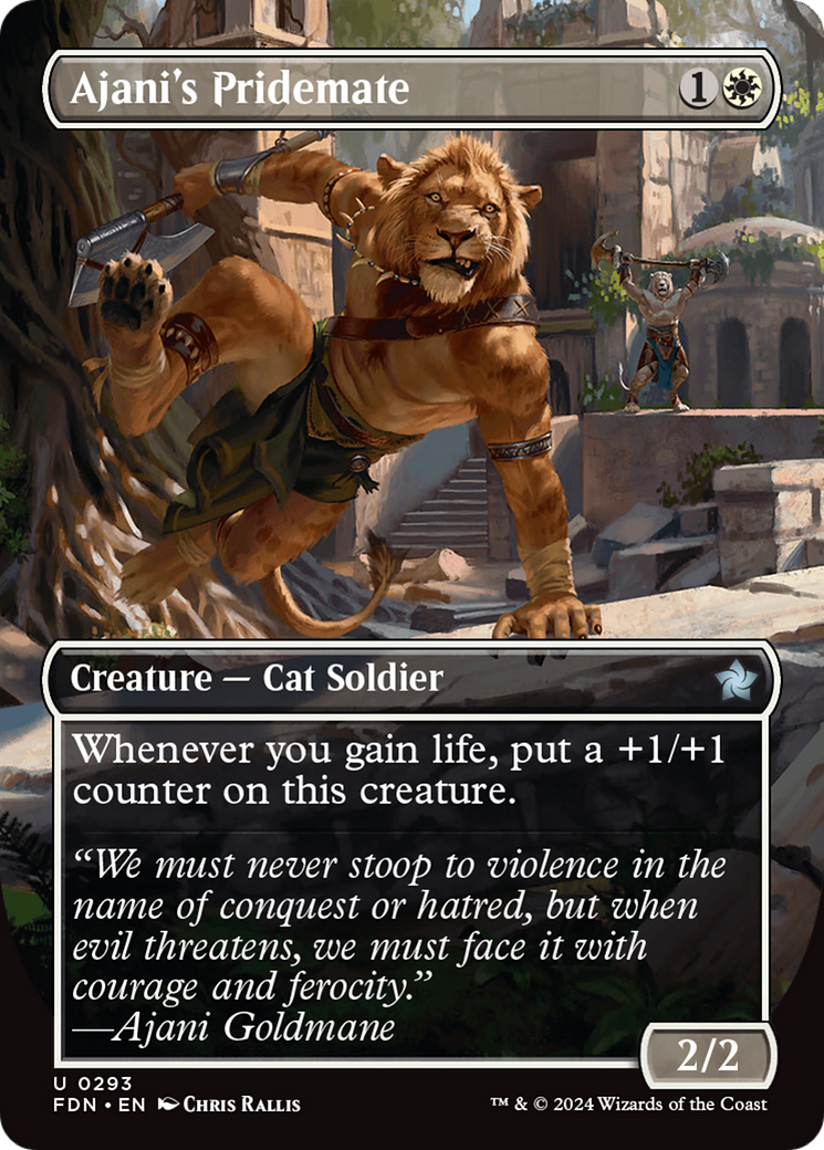 Ajani's Pridemate (FDN-293) - Foundations (Borderless) Foil