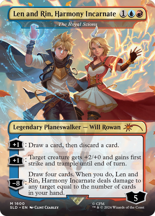 The Royal Scions (SLD-1600) - Secret Lair Drop / Len and Rin, Harmony Incarnate (Borderless)