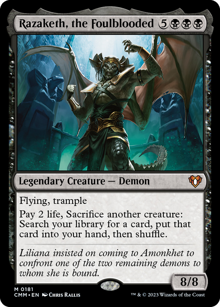 Razaketh, the Foulblooded (CMM-181) - Commander Masters