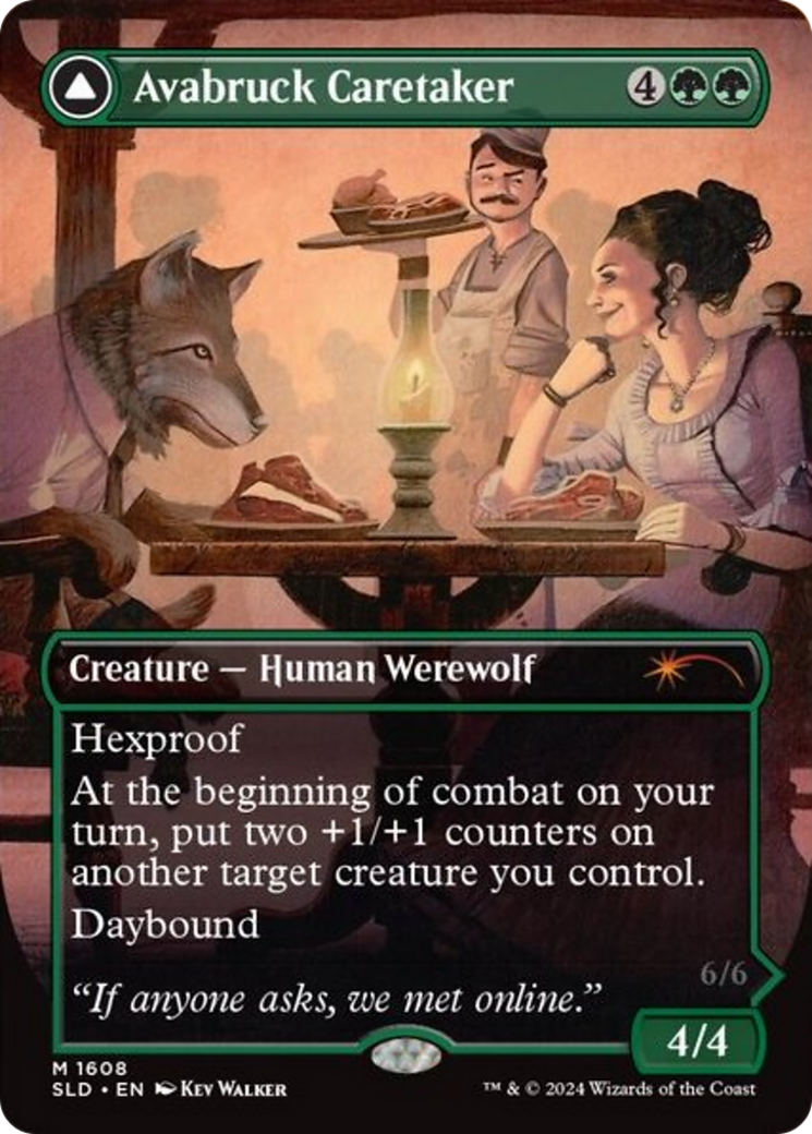 Avabruck Caretaker // Hollowhenge Huntmaster (SLD-1608) - Secret Lair Drop (Borderless)