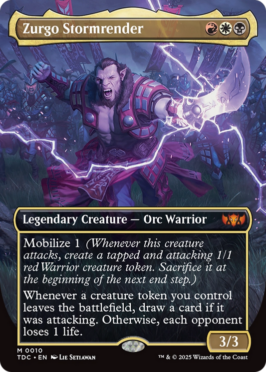 Zurgo Stormrender (TDC-010) - Tarkir: Dragonstorm Commander (Borderless)