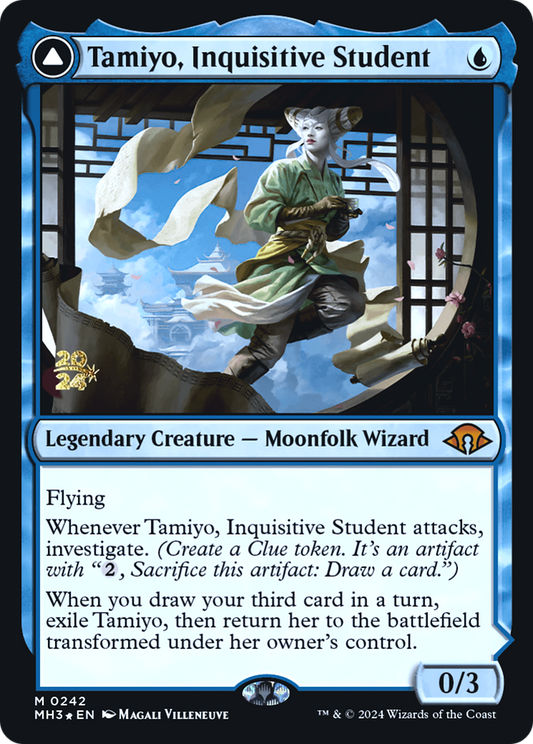 Tamiyo, Inquisitive Student // Tamiyo, Seasoned Scholar (PMH3-242S) - Modern Horizons 3 Promos Foil