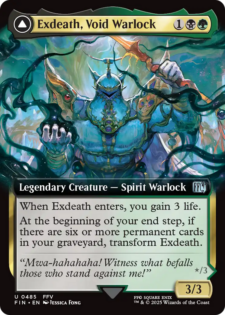 Exdeath, Void Warlock // Neo Exdeath, Dimension's End (FIN-485) - FINAL FANTASY: (Extended Art) Foil