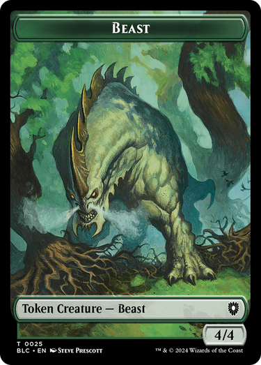 Beast (TBLC-025) - Bloomburrow Commander Tokens Foil