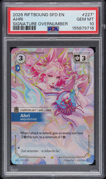 Ahri 227* Signature Overnumber PSA 10 - front