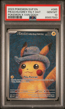 Pikachu with Grey Felt Hat #085 PSA 10