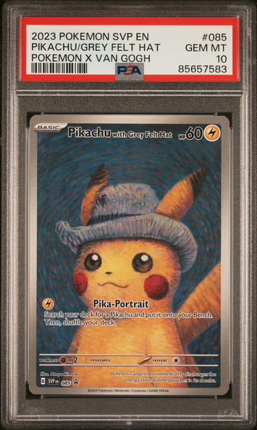 Pikachu with Grey Felt Hat #085 PSA 10