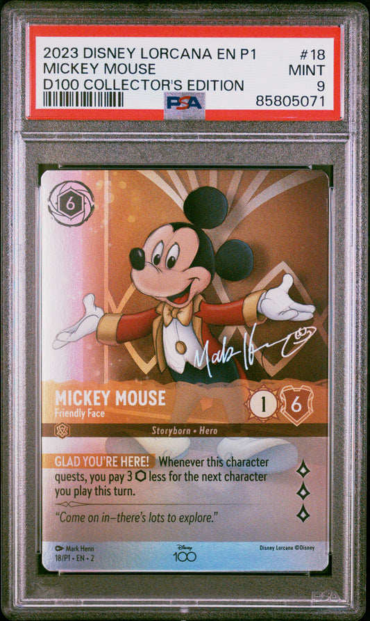 [Consignment] Mickey Mouse D100 Collector Promo PSA 9