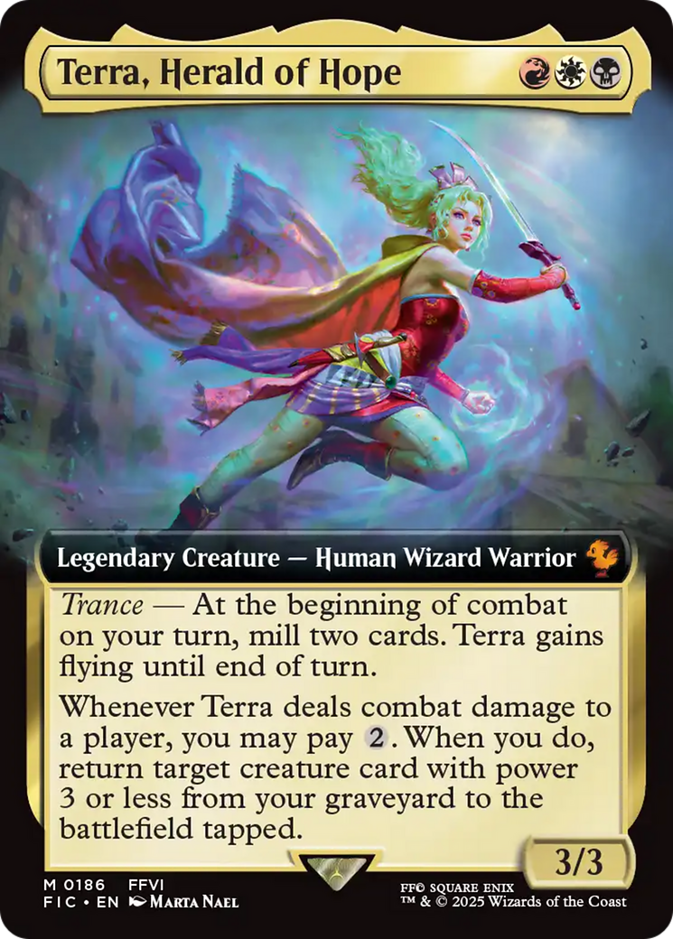 Terra, Herald of Hope (FIC-186) - Commander: FINAL FANTASY: (Extended Art) Foil