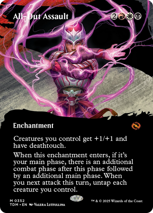 All-Out Assault (Borderless) (TDM-352) - Tarkir: Dragonstorm Foil