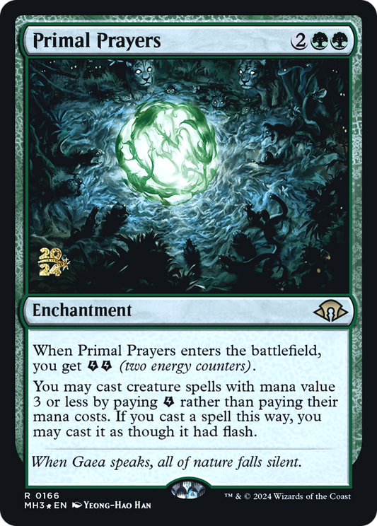 Primal Prayers (PMH3-166S) - Modern Horizons 3 Promos Foil