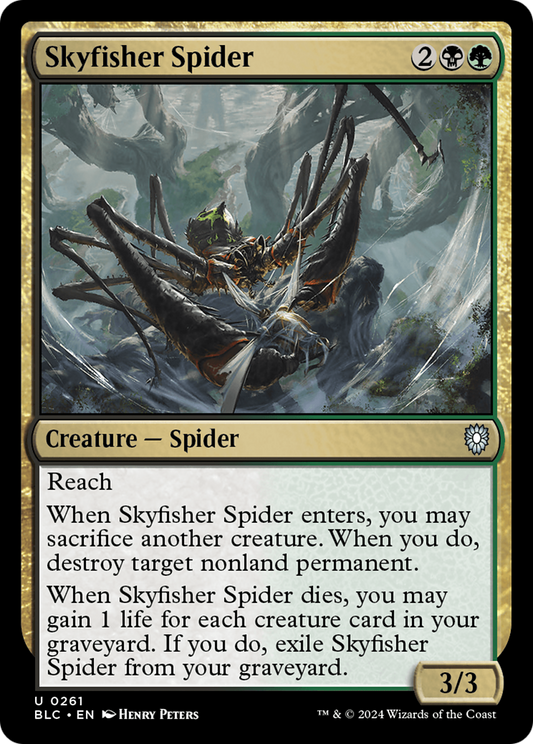 Skyfisher Spider (BLC-261) - Bloomburrow Commander