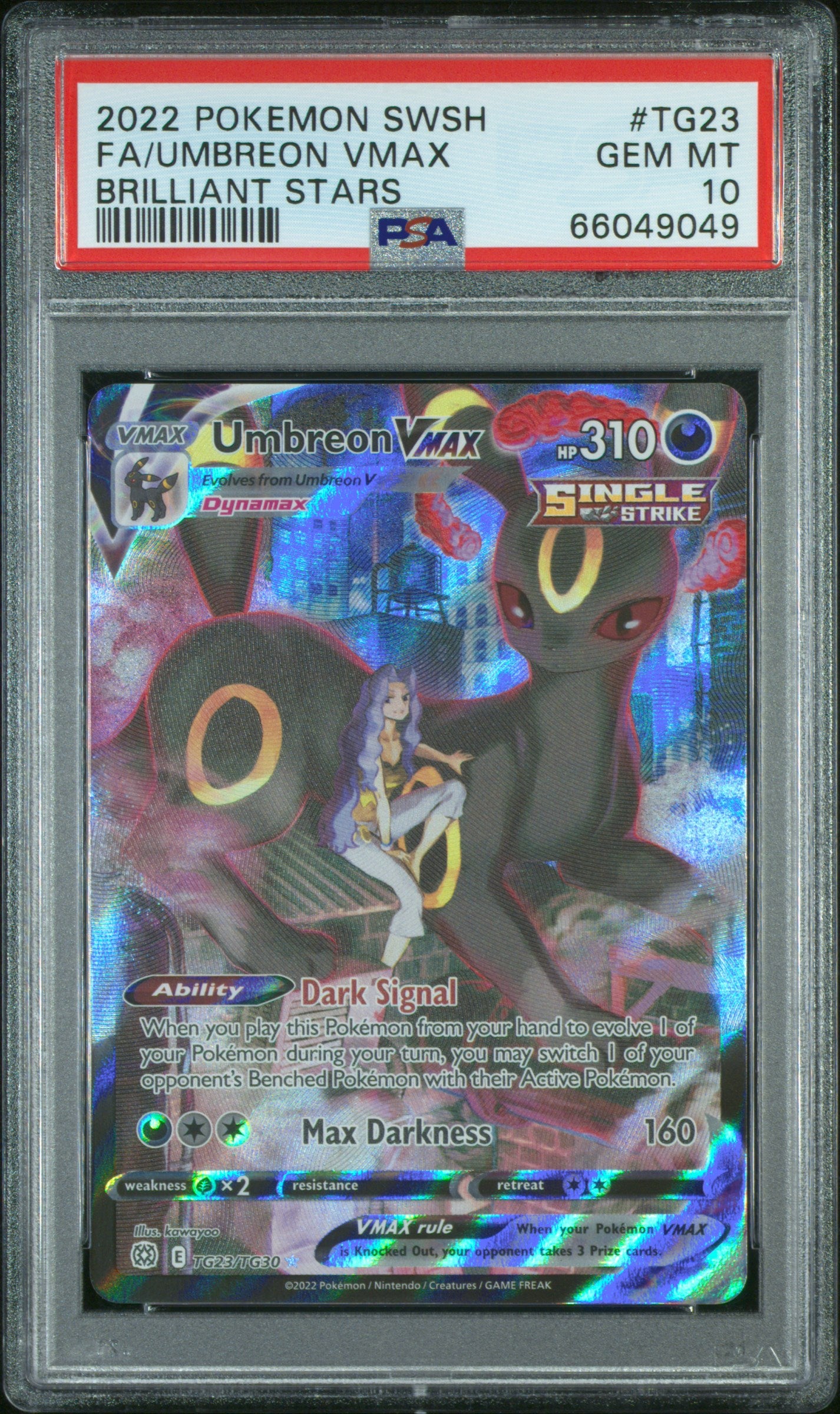 Umbreon VMAX FA Trainer Gallery PSA 10